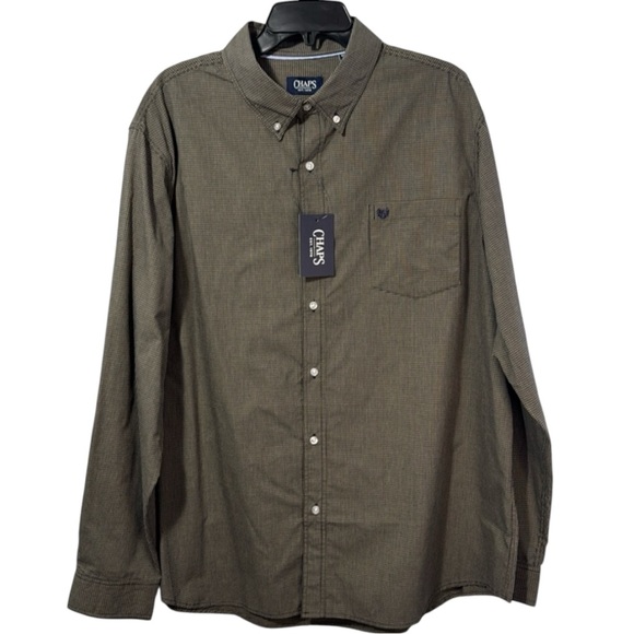 Chaps Other - Chaps‎ Shirt Brown/Navy Check Button Up Collar  in Size 2XL  NWT